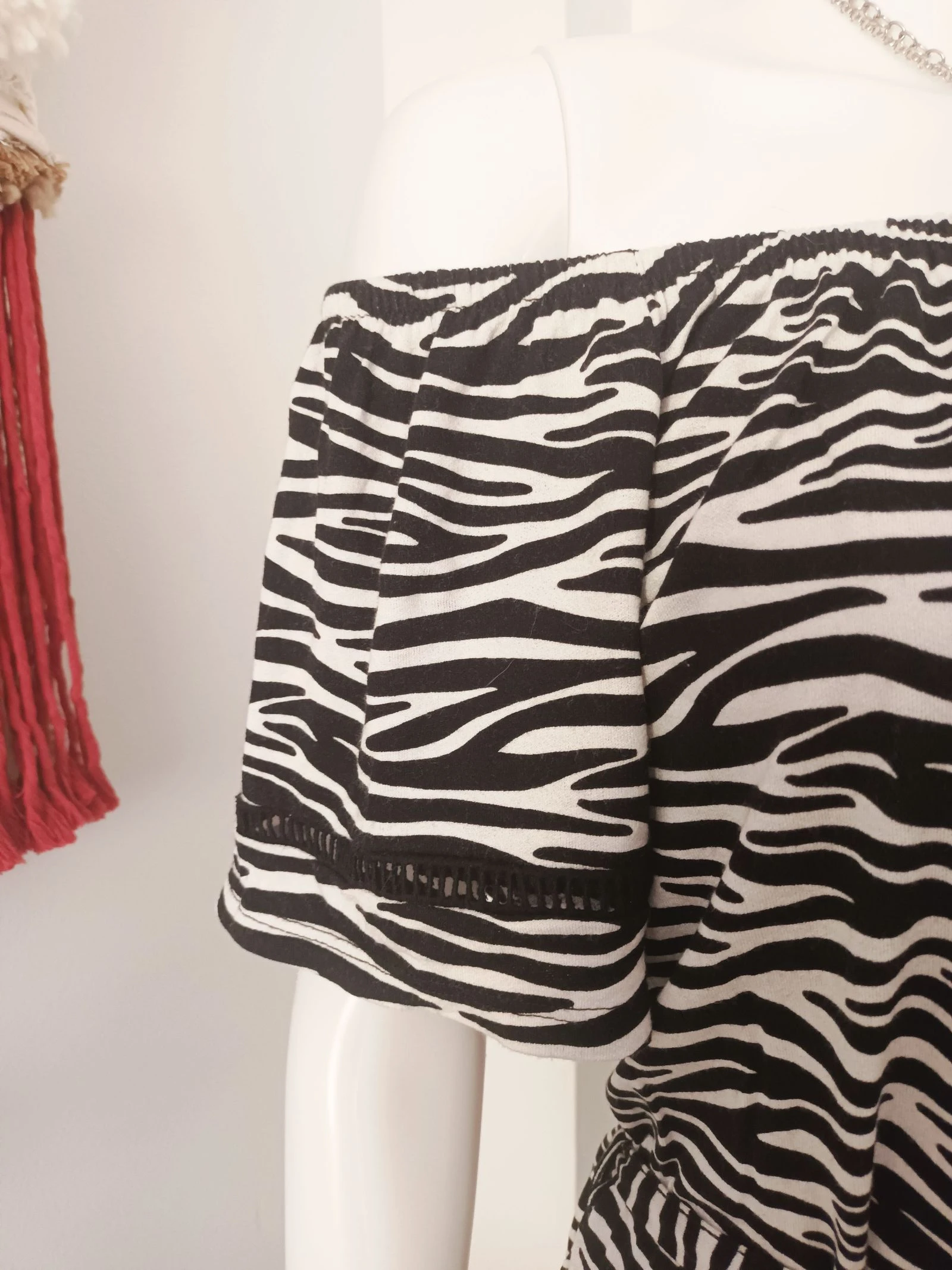 George zebra lange jurk, schouderloze T.S. – photo 4